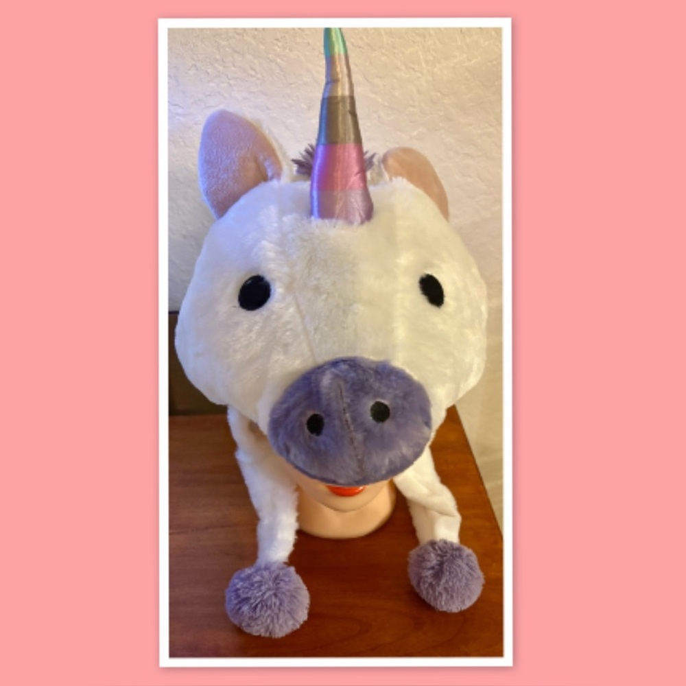 Plush Whimsical Unicorn Hat - Adult Size - One Size Fits Most